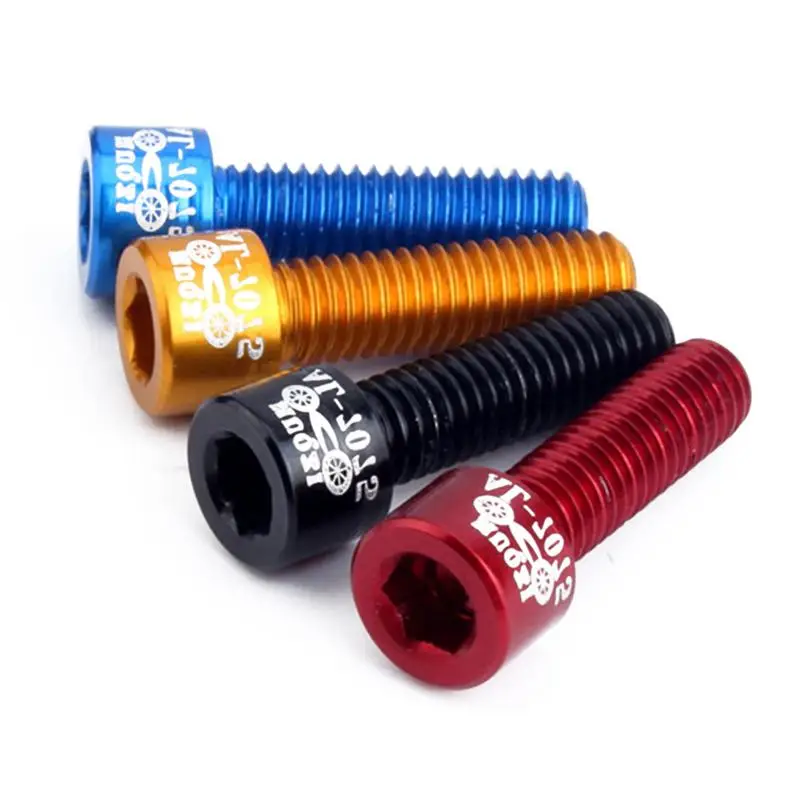 

4pcs Bicycle Screw Aluminum Alloy Mountain Dead Fly Road Folding Bike Handle Riser Screws For Handlebar Repair tool