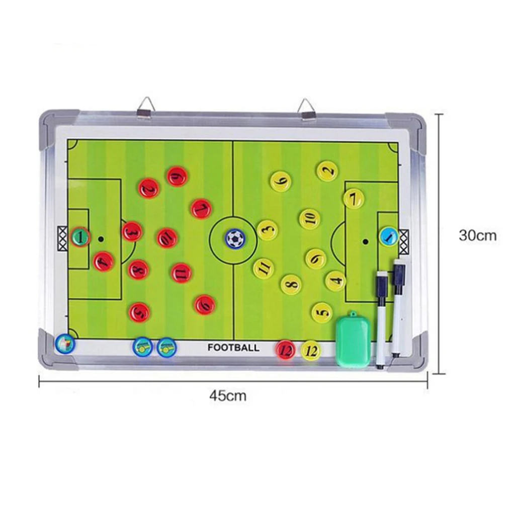 Премиум тренерская доска-магнитная сухая-стереть буфер обмена для футбольного тренера-включает магниты и маркеры и ластик