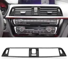 Углеродное волокно Стиль автомобиля консоли Крышка вентиляционного отверстия кондиционера обрезки Стикеры для BMW 3 серии F30 2013