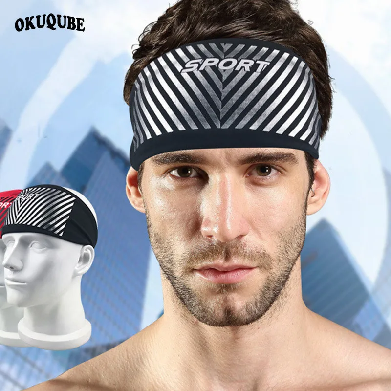

Wide Striped Headband Men Women Sports Hairband High Elastic Sweatband Breathable Sweat Band Running Gym Head Band Yoga Hairband