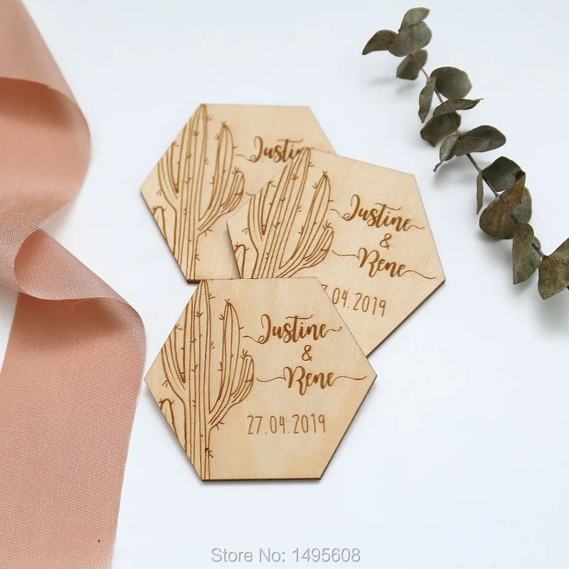  Cactus Wedding Save the Date MagnetsCustom Wedding invitations cards Rustic favor magnets wedding g - 32954210805