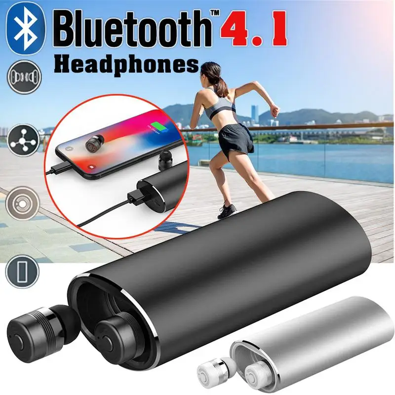 

Wireless Mini Bluetooth4.1 Headset SL075 TWS Earphone, With Fast Charging Bar Treasure Active Noise Reduction HIFI Headphone