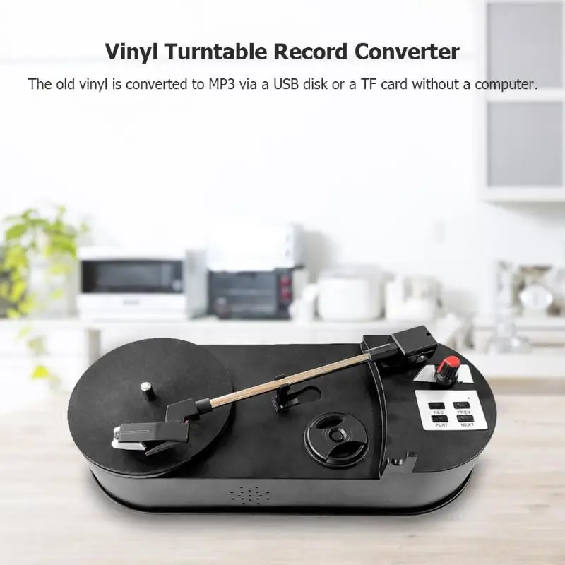 

Portable USB Turntable Vinyl LP Mini Record Player Built-in Speaker Recorder Player 33/45RPM Vinyl Turntables to MP3 Converter