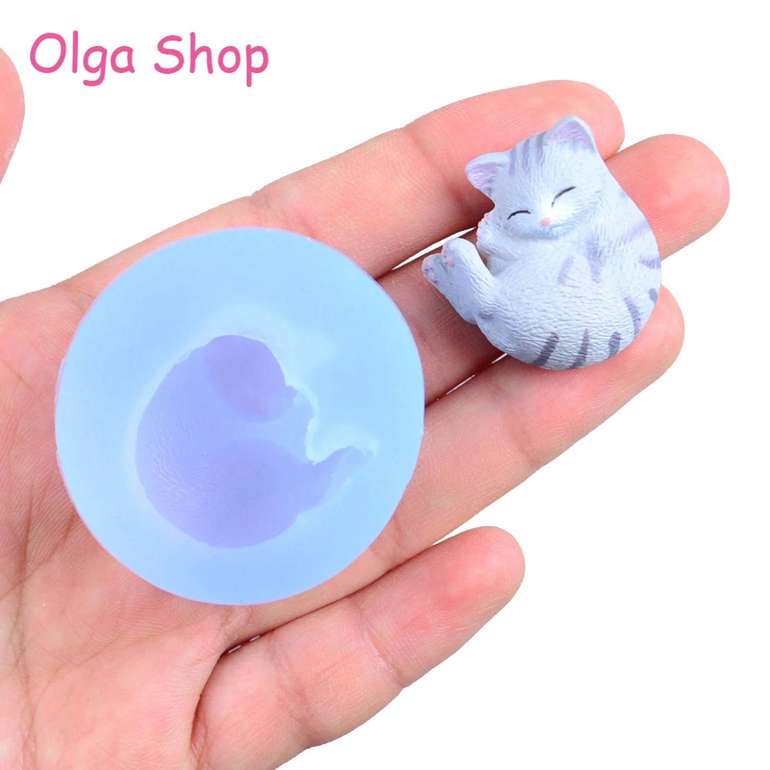 

DYL741 Kitten Cat Silicone Mold Animal Mold Jewelry Pendant Necklace Resin Cake Decorating Tool Candy Chocolate Fondant Soap
