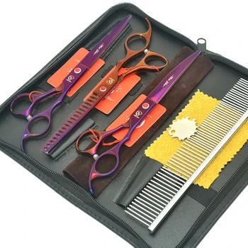 

Meisha 7.0" Professional Pet Scissors for Dog Grooming Straight Curved Cutting Clippers Thinning Shears Dog Accessories HB0238