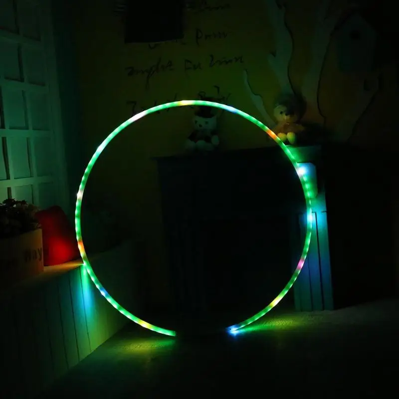 LED Lighting Fitness Circle Changing Light Rechargable Loose Weight Toy Holiday DIY Decorations 300 Kinds Lighting Effects