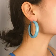 JOUVAL nuevos pendientes de aro redondo de Color caramelo étnico bohemio geométrico Vintage Metal pendiente de gota para mujeres joyería de fiesta diaria femenina(China)