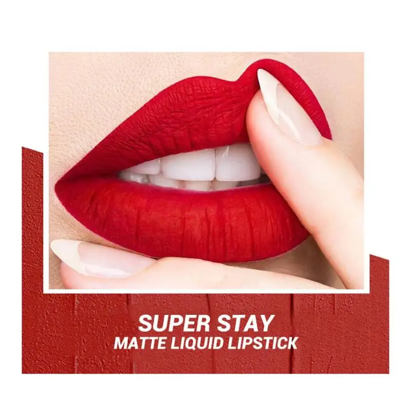 

Matte Lipgloss Sexy Liquid Lip Gloss Matte Long Lasting Waterproof Cosmetics Beauty Keep 24 Hours Makeup lipgloss For Women