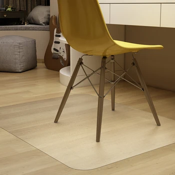 

Rectangular Clear PVC Chair Mat for Hard Floors Transparent Hard Floor Protector with Non-Studded Bottom Home Office Study Decor
