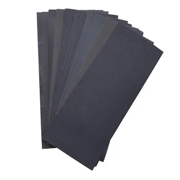 

Abrasive Dry Wet Waterproof Sandpaper Sheets Assorted Grit of 400/ 600/ 800/ 1000/ 1200/ 1500 for Furniture, Hobbies and Home