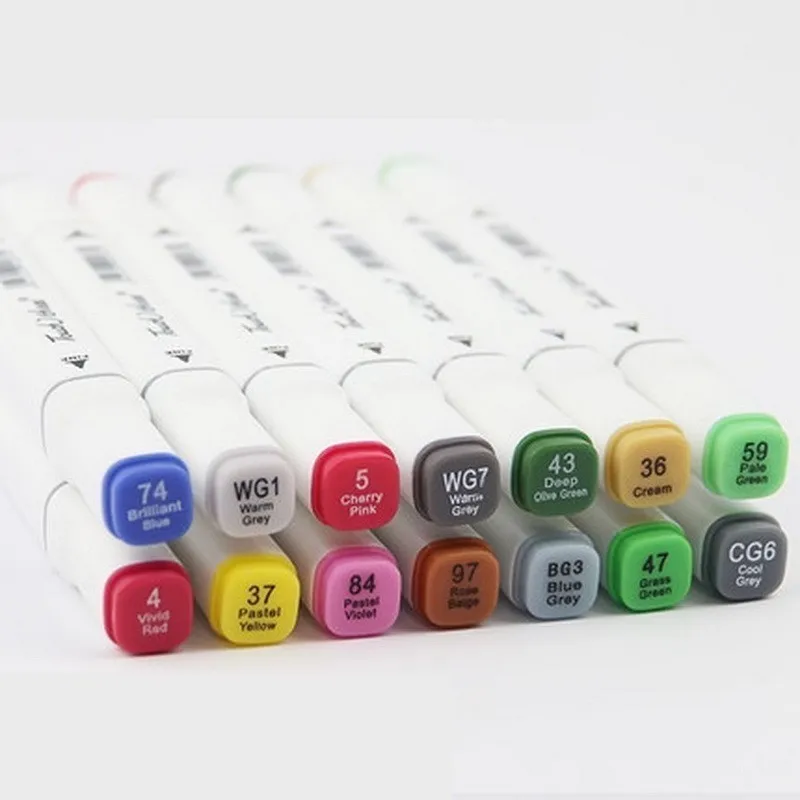 

Double-headed Nib 32/48/72 Colors Multicolor Oily Marker Pen Student painting Art school Horticultural Landscape Design