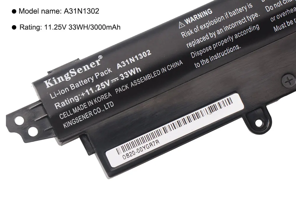11.25V 33Wh KingSener A31N1302 Battery For ASUS VivoBook X200CA X200MA X200M X200LA F200CA X200CA R200CA 11.6\ 11.25V 33Wh KingSener A31N1302 Battery For ASUS VivoBook X200CA X200MA X200M X200LA F200CA X200CA R200CA 11.6\
