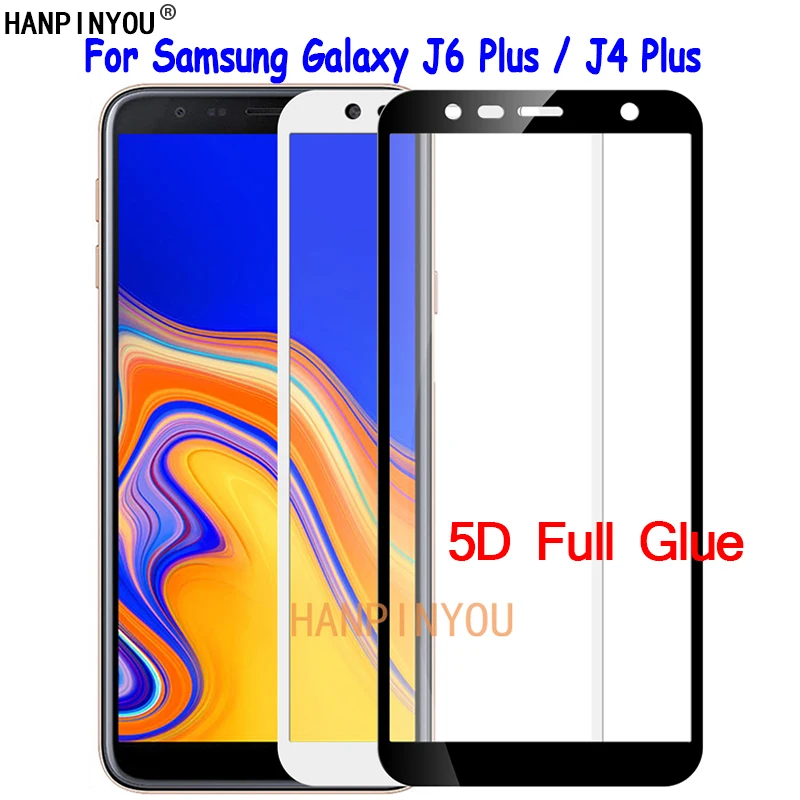 

For Samsung Galaxy J4 J6 Plus j415 J610 5D Full Glue Full Cover Tempered Glass Screen Protector Explosion-proof Protective Film