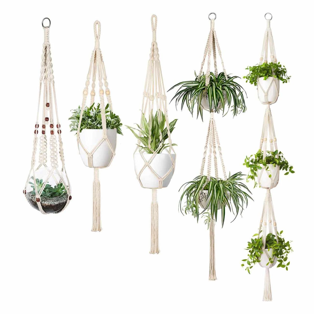 Macrame Plant Holder Indoor Flower Pot Plant Hanger Planter Basket