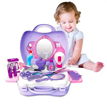 

Children's Play House Simulation Dresser Kits Girls Dress Up Makeup Toys Exquisite Festival Gifts For Children
