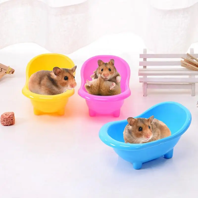 

Hamster Bathtub Small Pet Bathroom Bath Sand Room House Sauna Toilet Bathtub Plastic Durable Convenient For Pets To Play