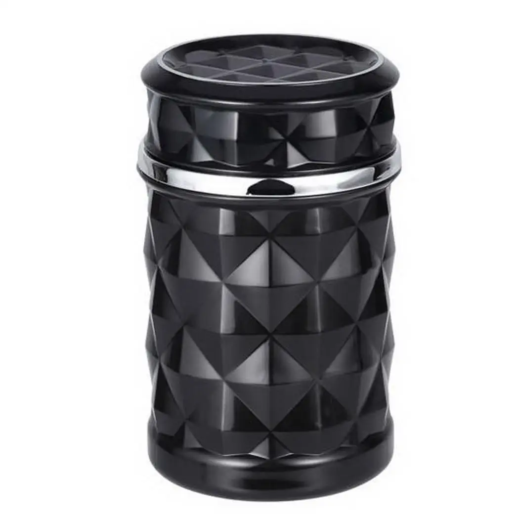 

Fireproof Material Easy Clean Blue LED Round Light Car Cup Holder Universal Cigarette Cylinder Holder Car Ashtray drop shipping