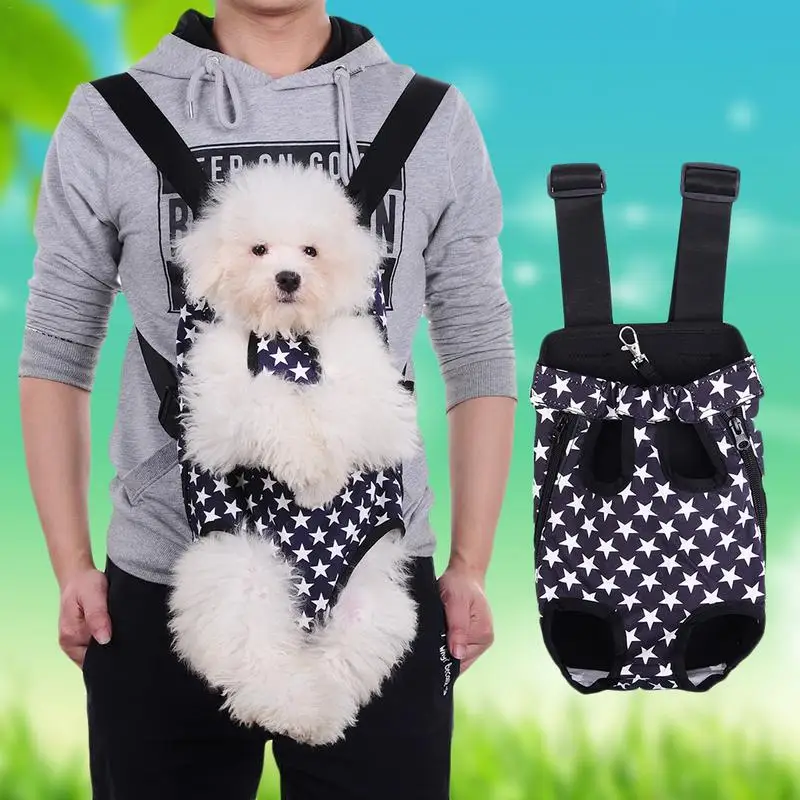 Dog Carrier Cute Star Pattern Pet Dog Front Chest Cloth Bag Outdoor Travel Durable Portable