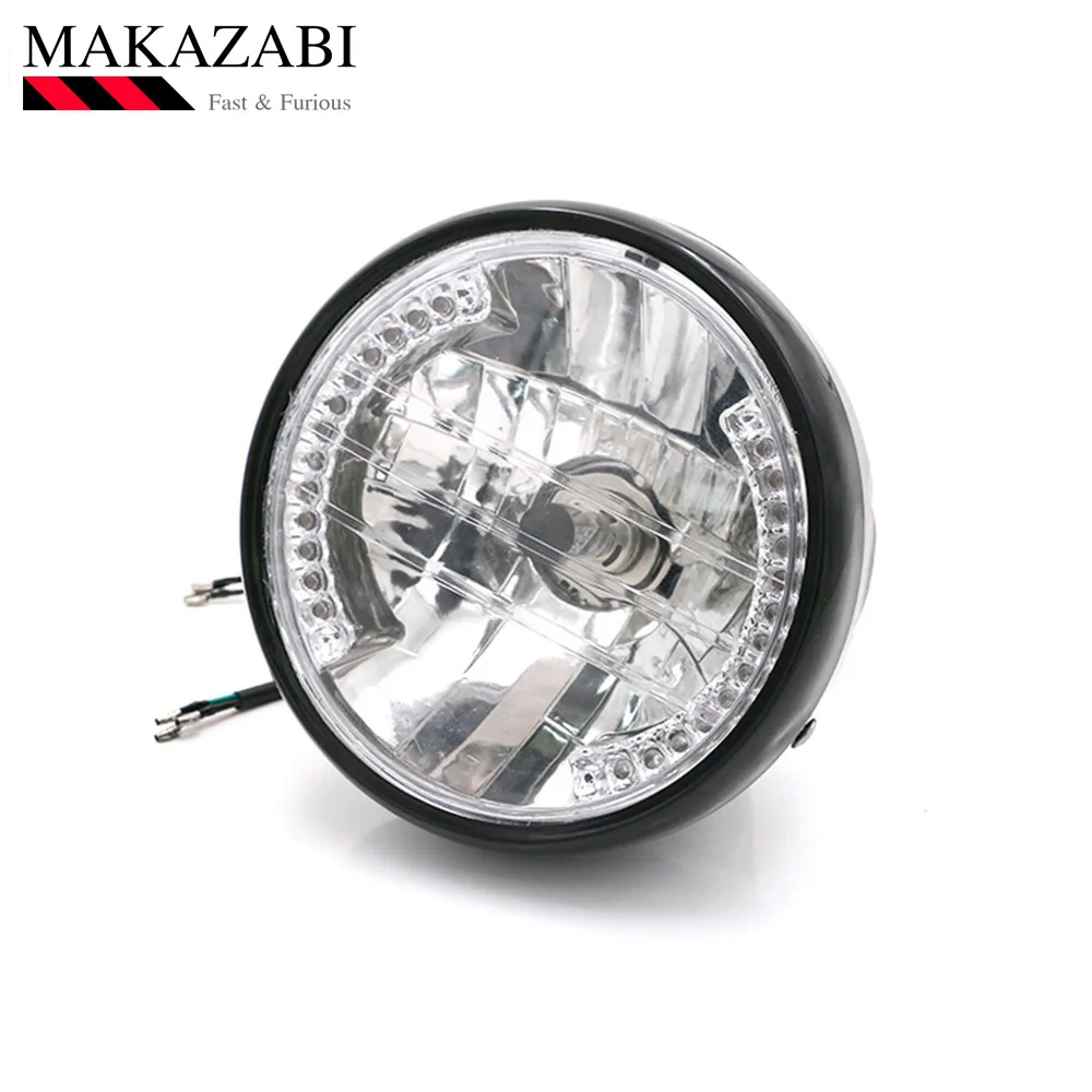 

7" Motorcycle Headlight Turn Signal Light for Virago 250 FZ6 FZ1 R1 R15 YBR 125 Front Flasher Headlight