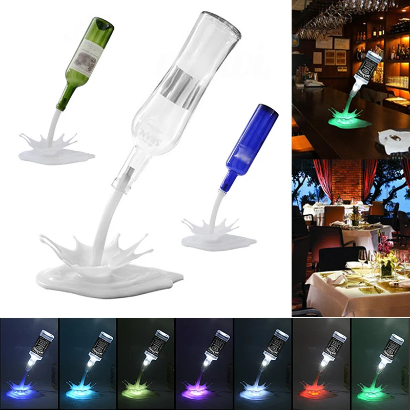 Новый 3D светодиодный USB льющееся вино бутылка Nigh Llight лампа 7 цветов Настольный