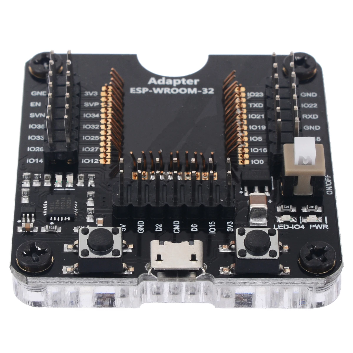 

1x Square Shape ESP Module Test Board Programmer Tool ESP32 Adapter Socket For ESPRESSIF ESP-WROOM-32 Module