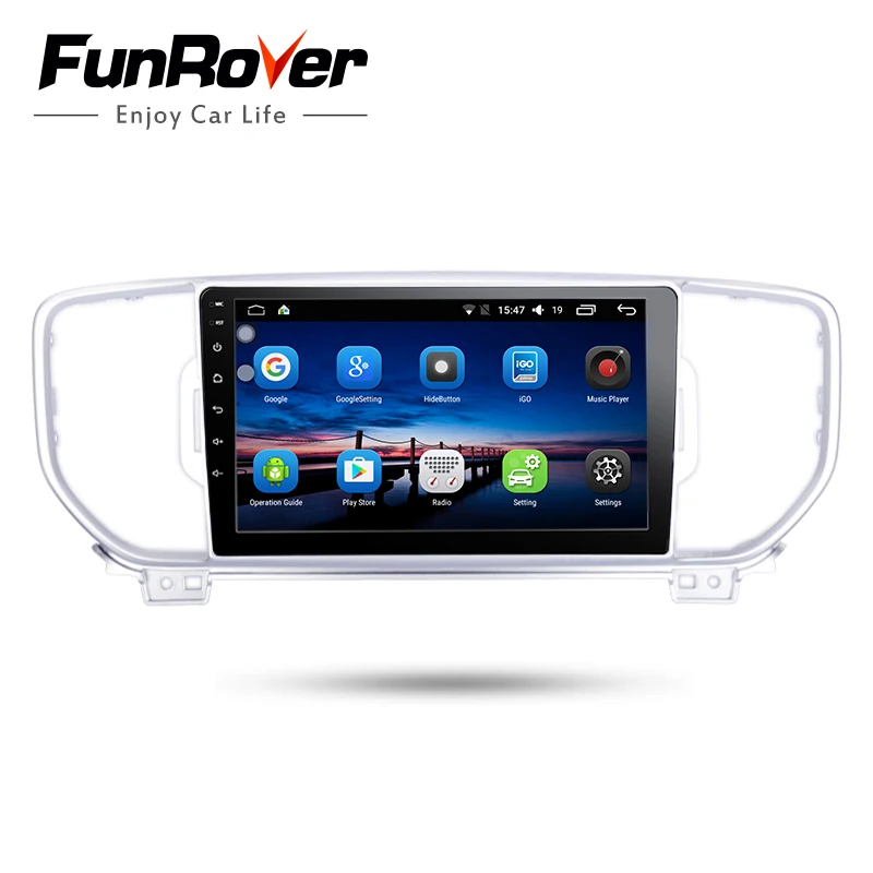 

Funrover 2.5D+IPS Android 9.0 Car Radio Multimedia Player GPS Navigator For KIA Sportage 4 2016 2017 2018 2019 KX5 Audio NO DVD