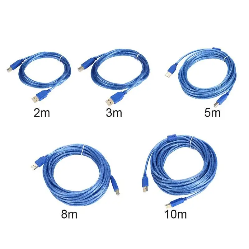 

2/3/5/10m Professional High Speed USB2.0 Scanner Printer Cable USB2.0 A to B Male Square Sync Digital Data Wire Cord for Printer
