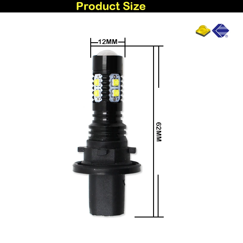 IJDM 6000K белый CANbus PH16W PH24WY светодиодная лампа 12В для Chevrolet Camaro Cadillac SRX Ford aurus GMC Acadia