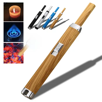 

Electric Rechargeable USB Lighter Cigarette Lighter Plasma Fire Lighter Long Kitchen Windproof Plasma Pulsed Cigarette Tools