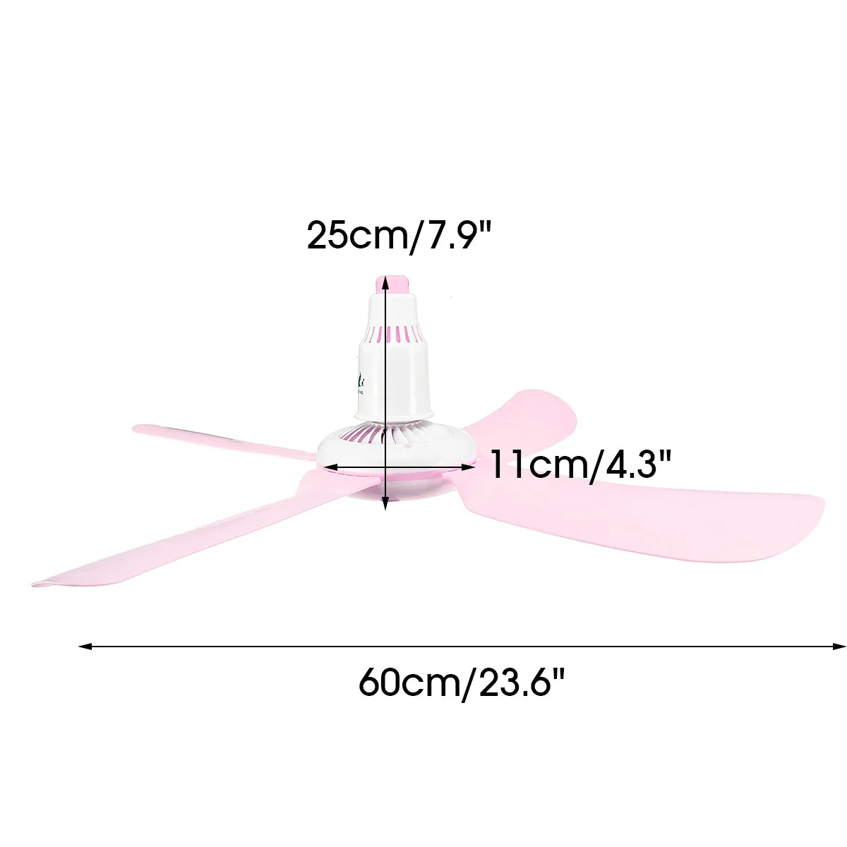 220 В 15 Вт бесшумный пластиковый мини-потолочный вентилятор с 4 листьями, 60 см, Подвесной Электрический вентилятор для студентов, потолочные вентиляторы с мягким ветром для дома