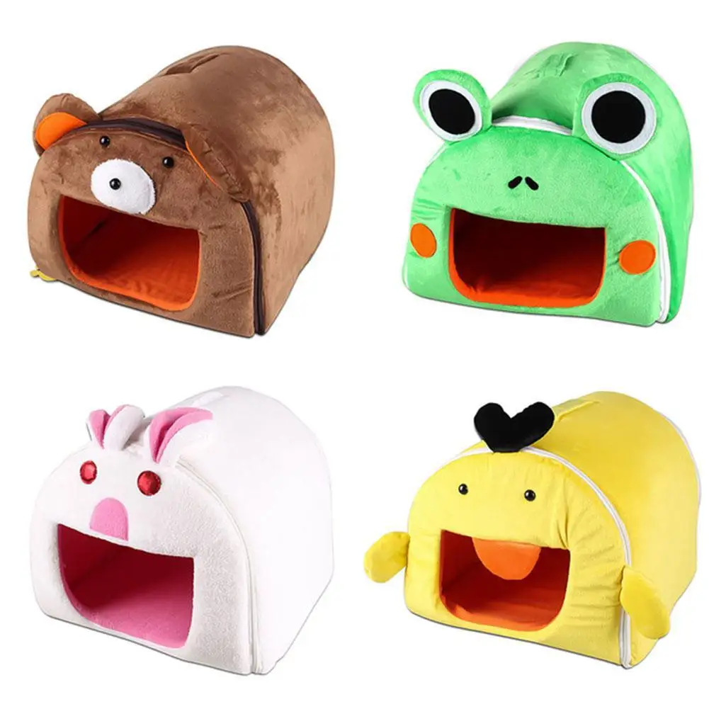 

Adeeing Cute Foldable Small Animal Nest Pet Cute Shape House Winter Warm Squirrel Hedgehog Chinchilla House Cage