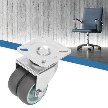 

4Pcs/set 2in Swivel Casters Double-Wheel Heavy Duty Caster w/ 360 Degree Top Plate Maximum. 132lbs Universal casters Furniture
