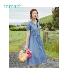 INMAN, Новое поступление, летнее женское платье с v-образным вырезом, Ретро стиль