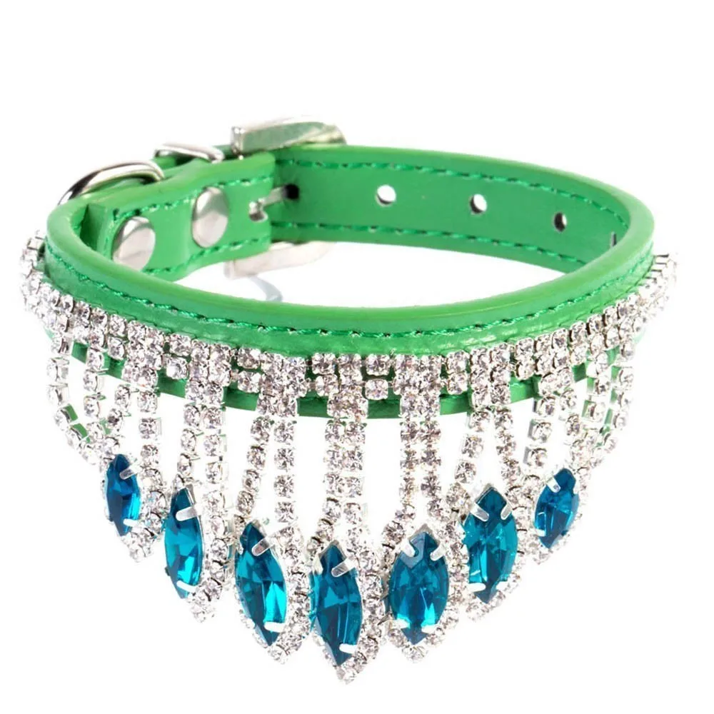 Dropshipping Luxury Gem Pet Collar Necklace For Cat Small Dog Puppy