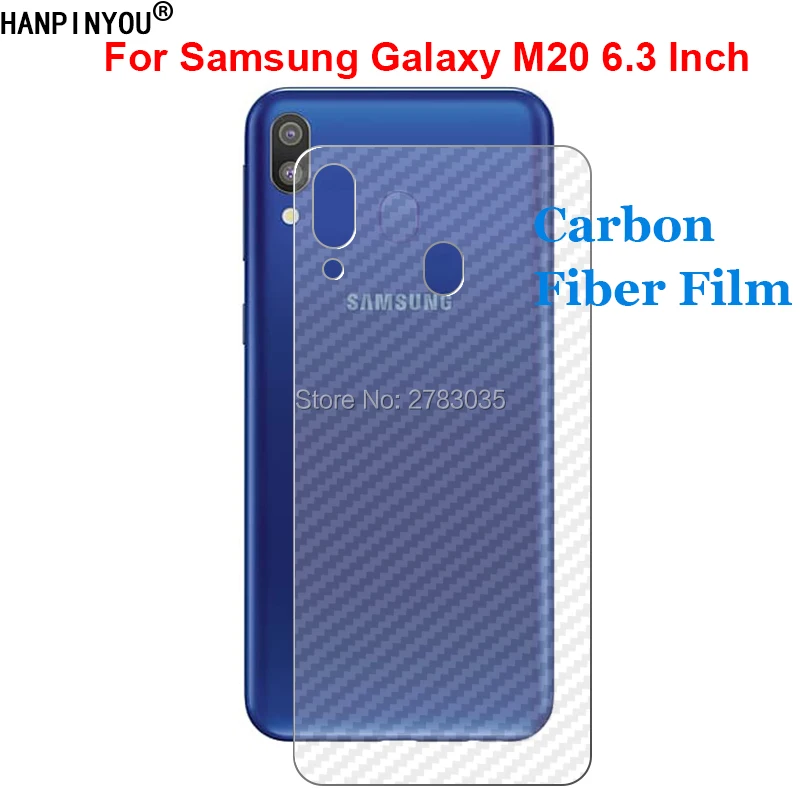 Для Samsung Galaxy M20 SM-M205F/DS прочная 3D Защитная пленка для задней панели из углеродного