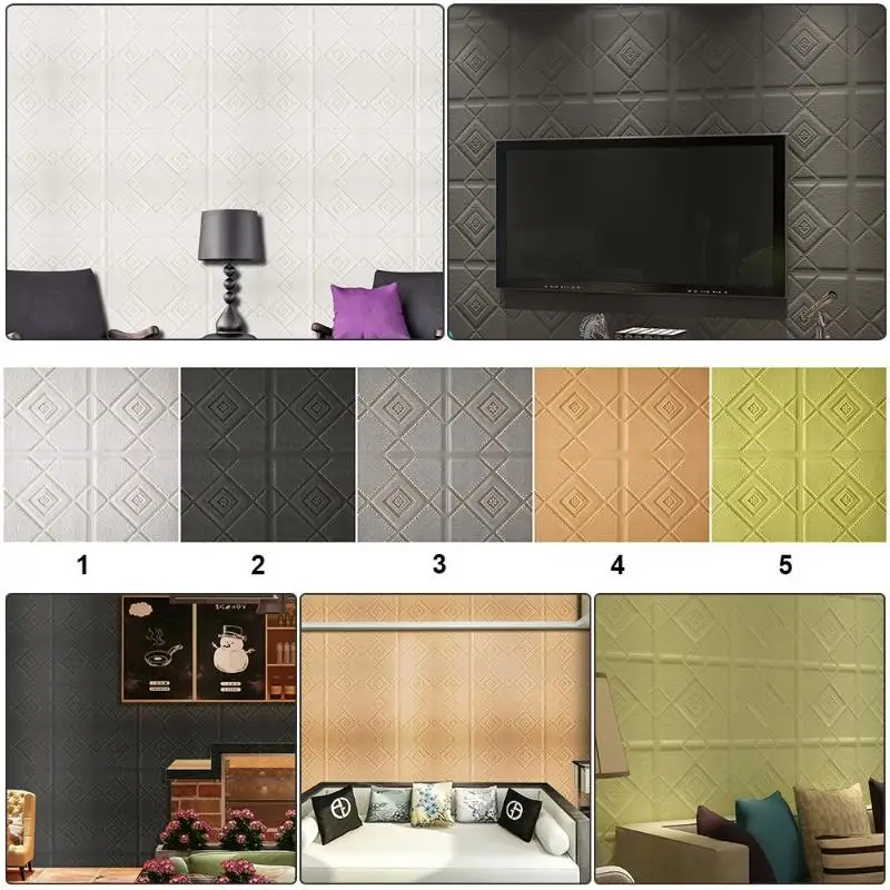 

DIY Self Adhesive 3D Wall Stickers Bedroom Decor Foam Brick Room Decor Wallpaper Wall Decor Living Wall Sticker For Home Room