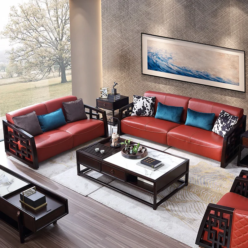 

muebles de sala living room canape salon Genuine Leather sofa bed furniture divano futon recliner Tea Table Love Seat sofas cama