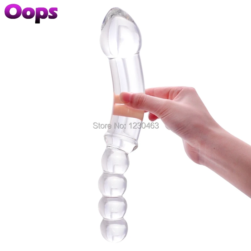 Billige Riesige Kristall Pyrex Doppel Glas Dildo Anal Beads Butt Plug für Frauen Männer G punkt Stimulieren Anus Massager Orgasmus Erwachsene sex Spielzeug