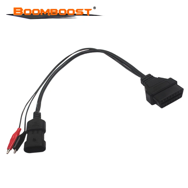 Диагностический кабель для fiat 3Pin подходит Fiat/Alfa/Lancia на 16 Pin OBDII OBD2 obd II разъем