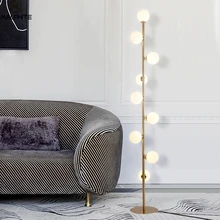 Скандинавская Современная стоящая лампа, светильник для гостиной, Напольная Лампа для ресторана, спальни, промышленная Напольная Лампа, Подвесная лампа с белым шаром