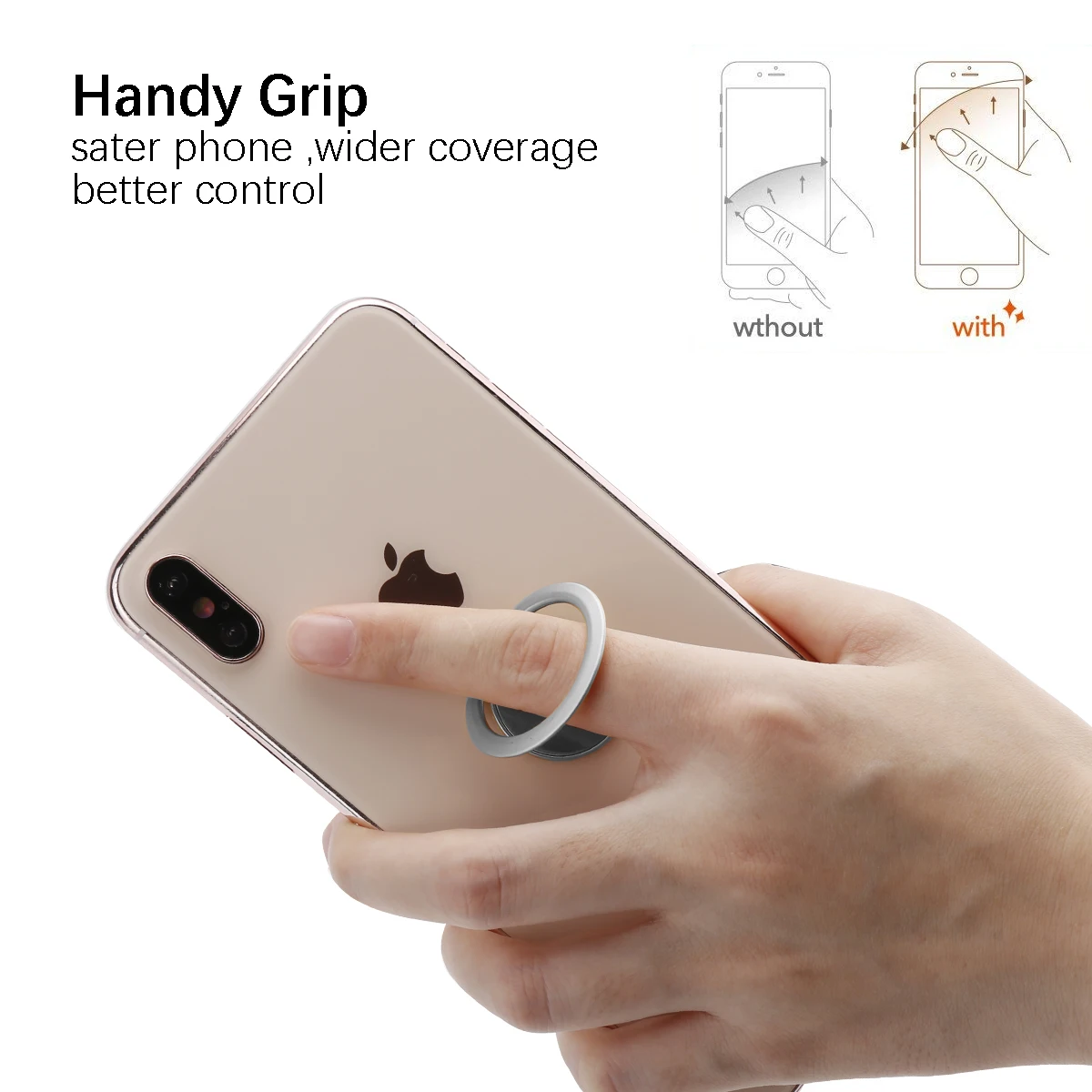 Hot Finger Ring Mobile Phone Holder Universal 360 Degree Rotation Finger Grip Hook Kickstand