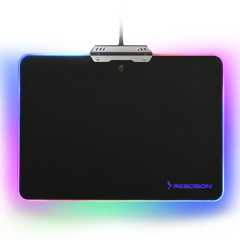 1 шт. USB RGB Chroma игровой коврик для мыши красочный дышащий светодиодный коврик для мыши с подсветкой отпечаток пальца сенсорное управление жесткий материал нескользящий