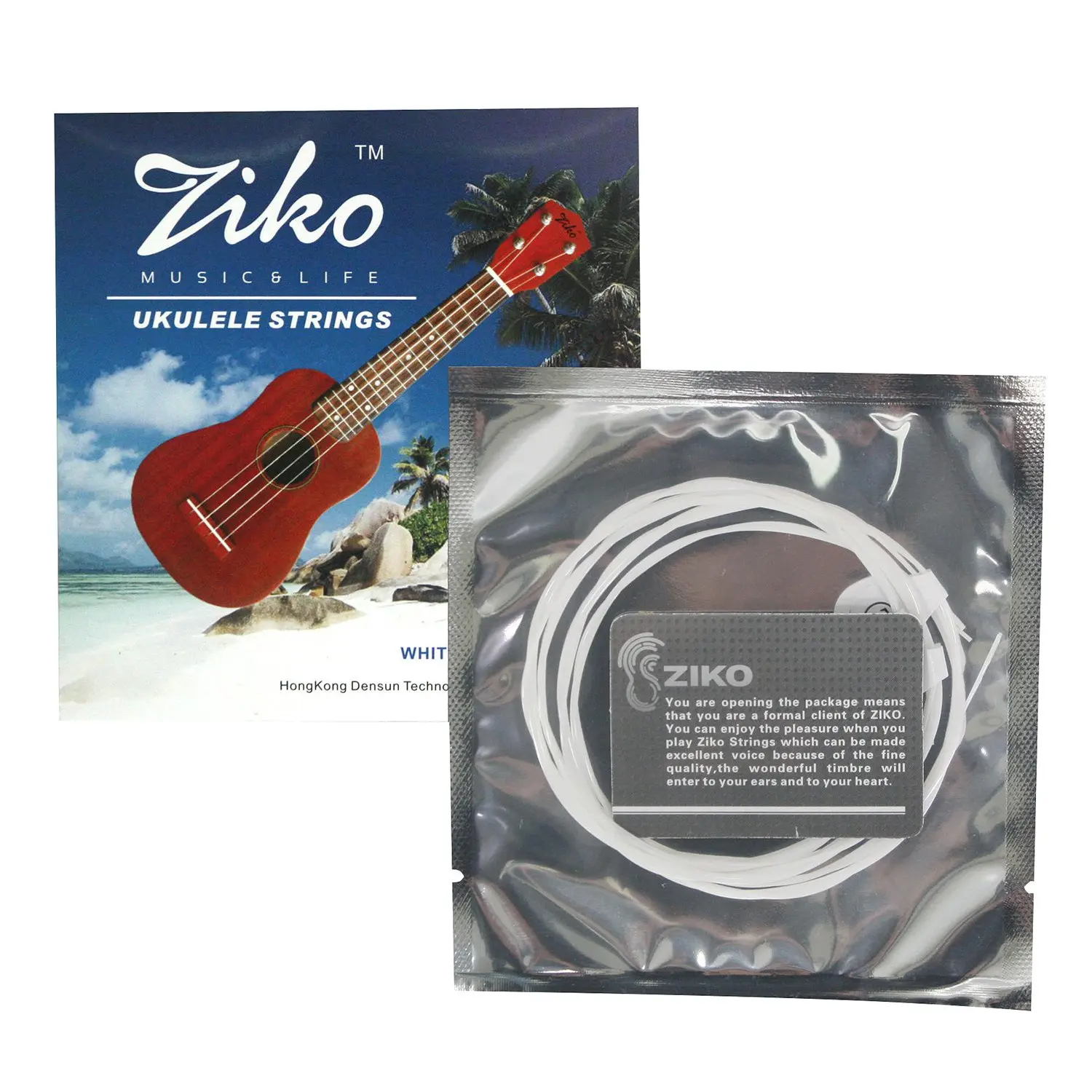 HOT-Ziko Ds-23 Professional White Nylon Ukulele Strings Set Concert | Спорт и развлечения