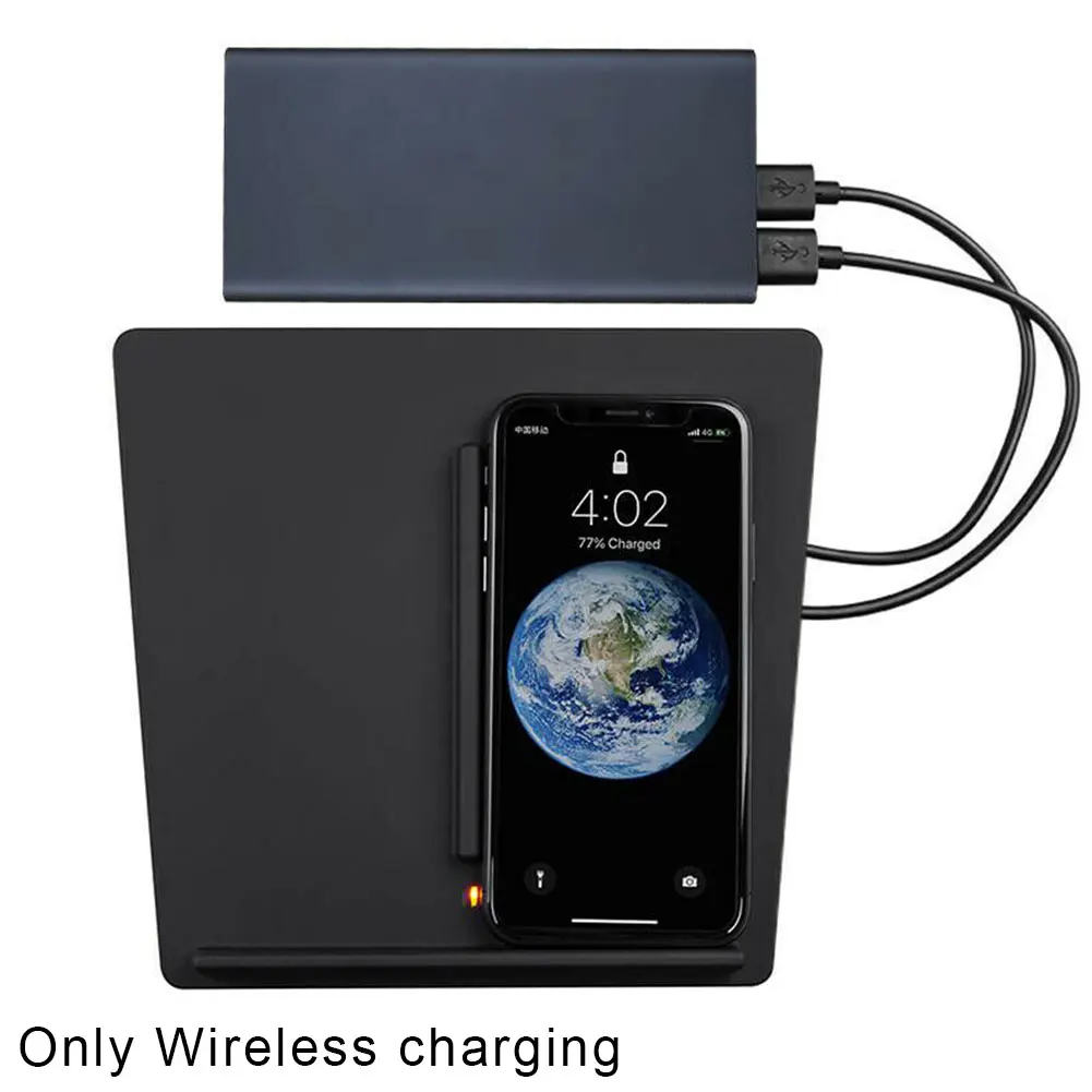 

Wireless Phone Dual Phones Charger For All Qi Android For Tesla Model 3, Car Mount Double Fast Charge Anti-skid Auto Accessory