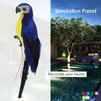 

1pc Creative Foam Feather Artificial Parrots Imitation Bird Model Home Outdoors Garden Wedding Decoration Ornament DIY Party Use