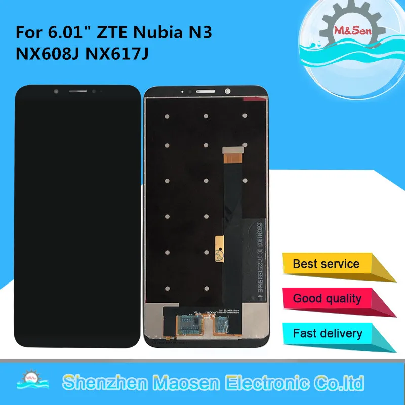

Original M&Sen For 6.01" ZTE Nubia N3 NX608J NX617J LCD Display Screen+Touch Panel Digitizer For ZTE Nubia N3 Assembly Display