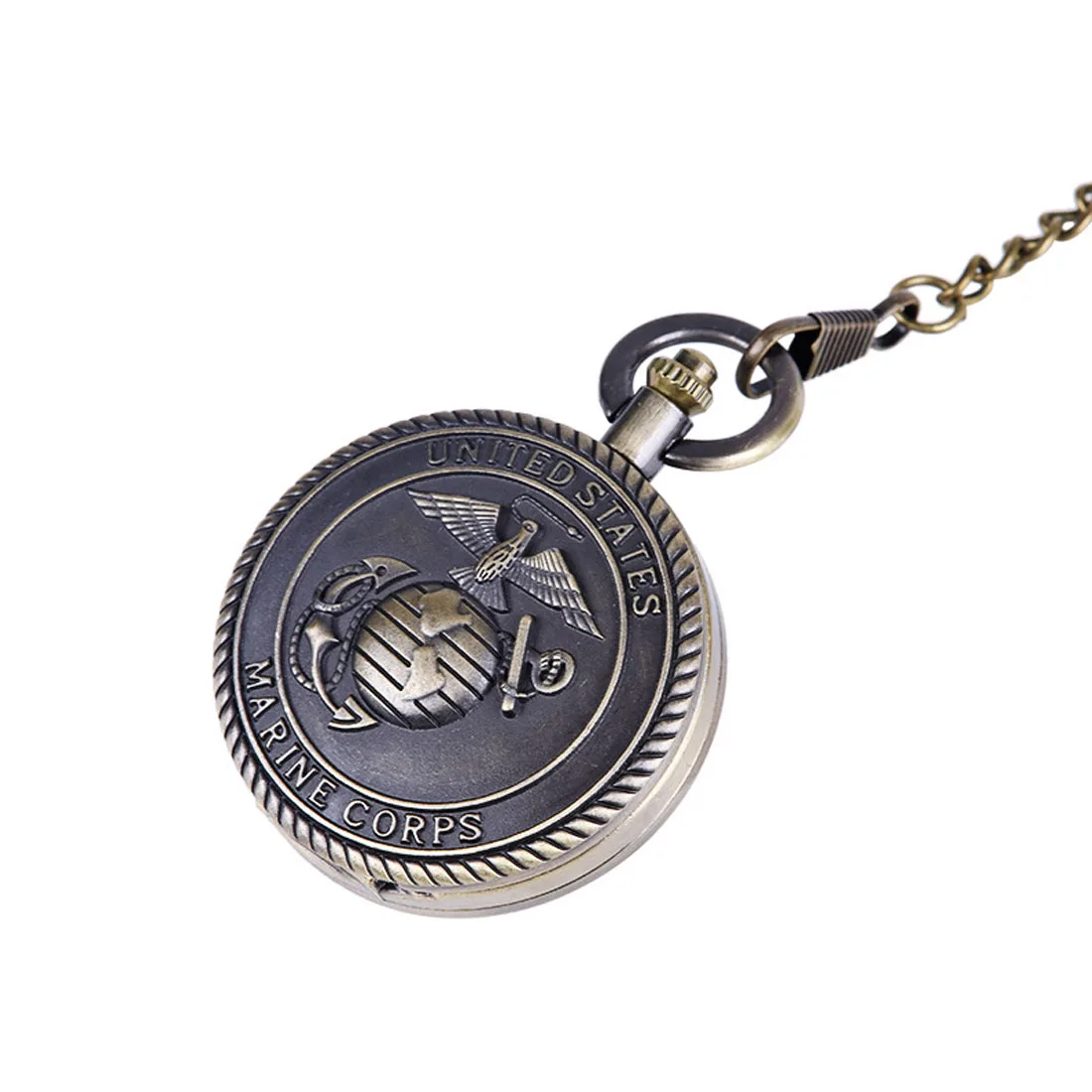 Roman Numerals Quartz Pocket Watches Vintage Watches Navy Marine Corps Man Necklace Pendant with Chain Gifts Roman Numerals Quartz Pocket Watches Vintage Watches Navy Marine Corps Man Necklace Pendant with Chain Gifts