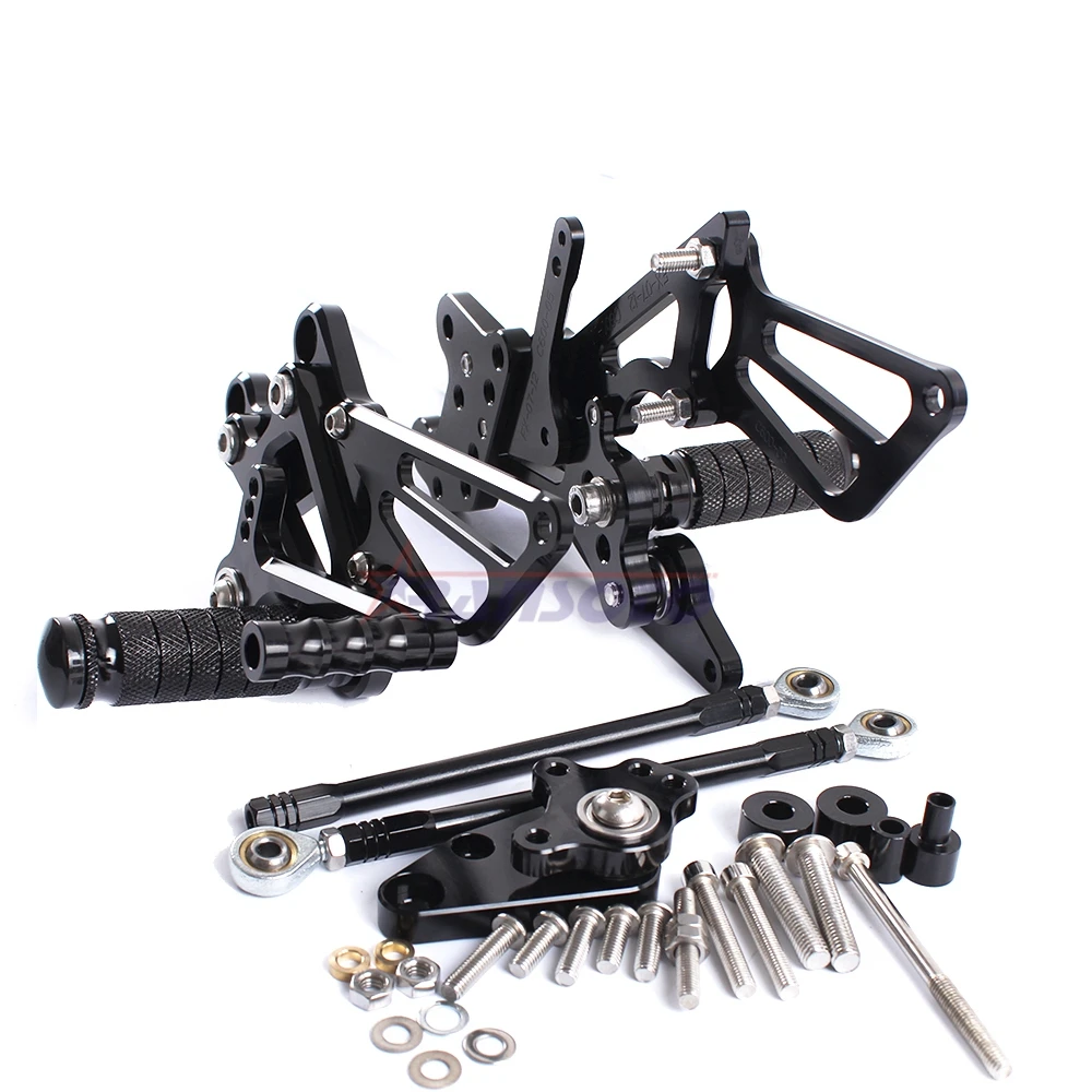 RANSOTO Новый Регулируемая Полный ЧПУ алюминиевый мотоцикл Rearsets сзади Набор для HONDA