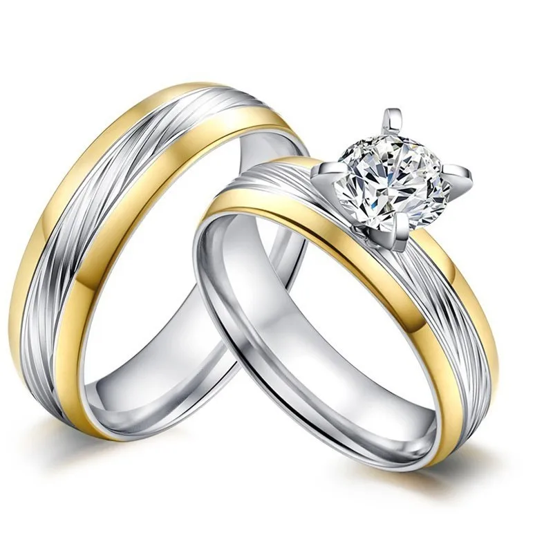  His  and Her  Promise  Love Couple  Rings  Bling CZ Engagement 