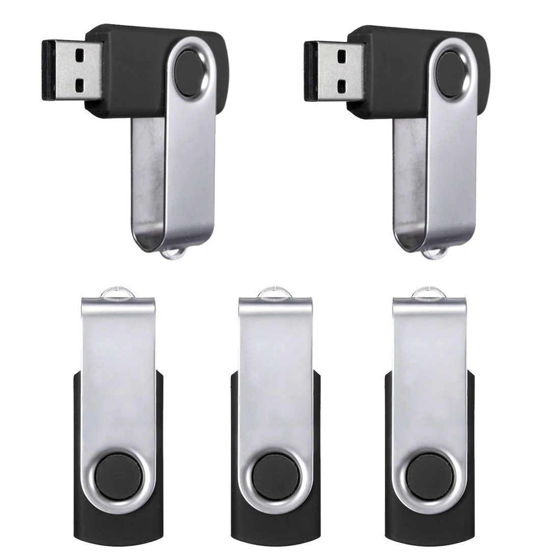 

Lot 5X 64MB USB 2.0 Silicon Swivel Flash Memory Stick Drive Storage Black U Disk